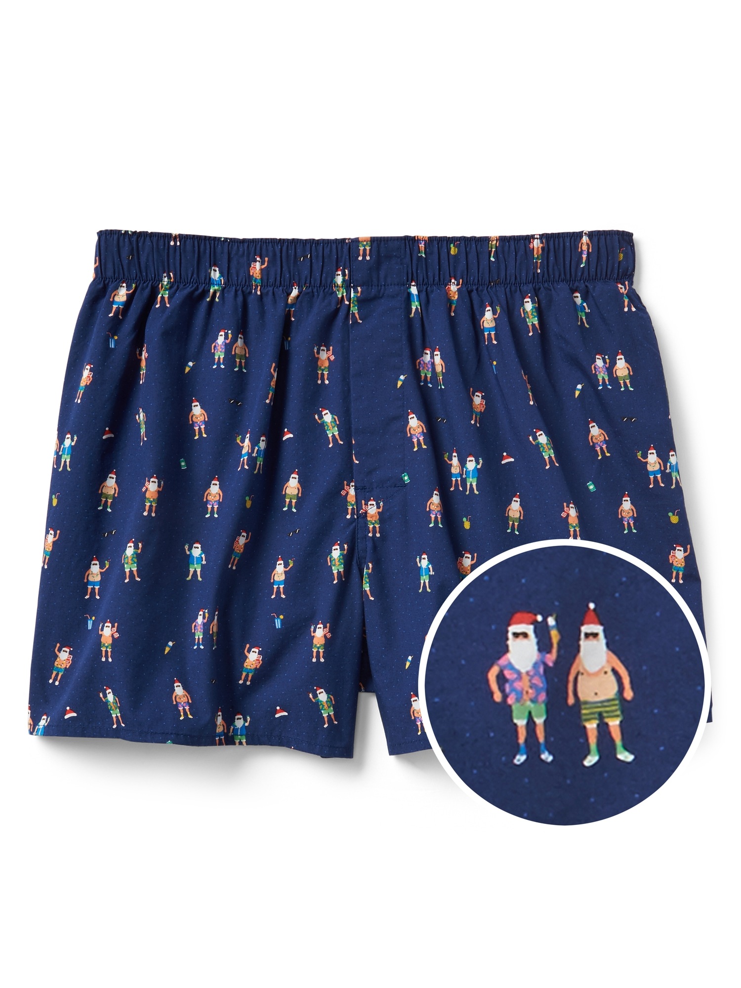 Holiday print boxers (4") Gap