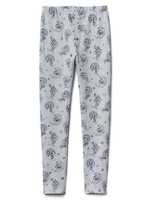 2 of 8 showing, with the color blue heather of product Gap Kids &#124 Hasbro© Leggings in French Terry