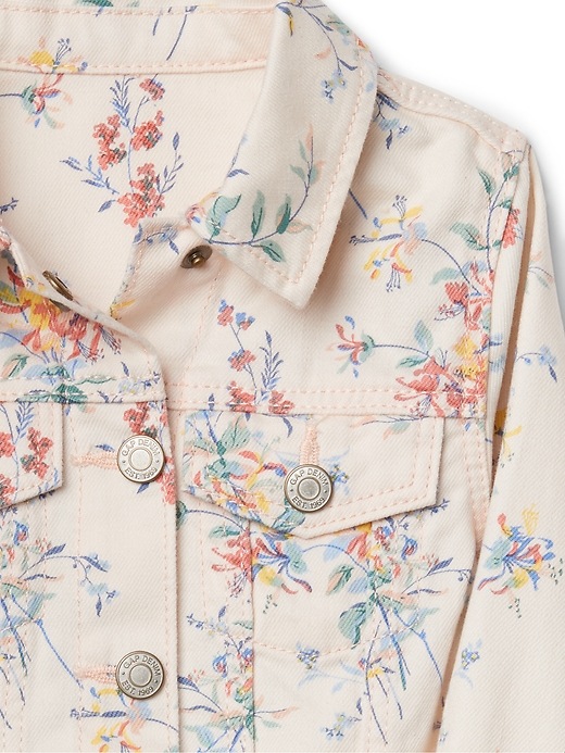 Image number 3 showing, Floral Denim Jacket