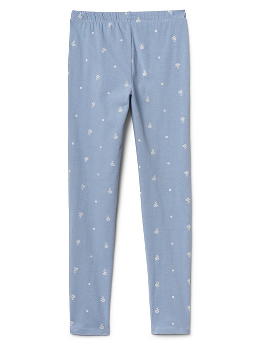 2 of 8 showing, with the color flower novelty blue of product Print Leggings in Soft Terry