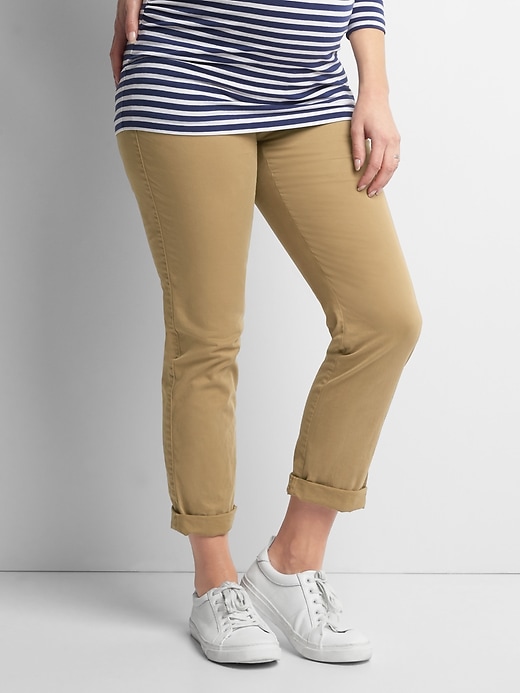 Maternity Full Panel Girlfriend Chinos | Gap