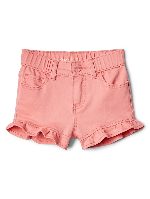 Image number 1 showing, 3" Shorty Shorts with Flutter Cuffs in Stretch