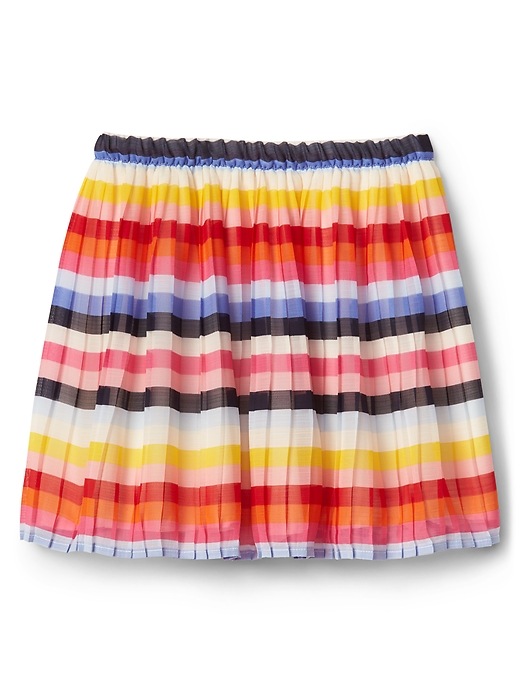 2 of 8 showing, with the color classic multi stripe of product Crazy stripe shirred skirt