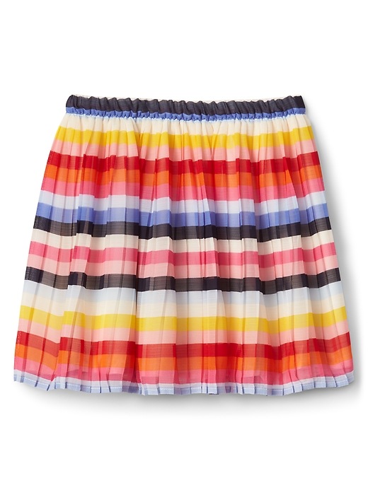1 of 8 showing, with the color classic multi stripe of product Crazy stripe shirred skirt