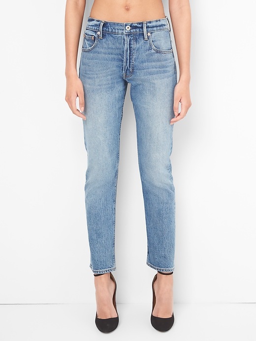 Image number 7 showing, Cone Denim&#174 High Rise Straight Jeans