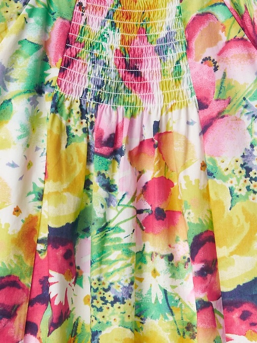 Image number 3 showing, Floral Smocked Bib Dress