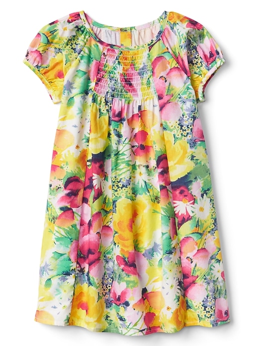 Image number 1 showing, Floral Smocked Bib Dress