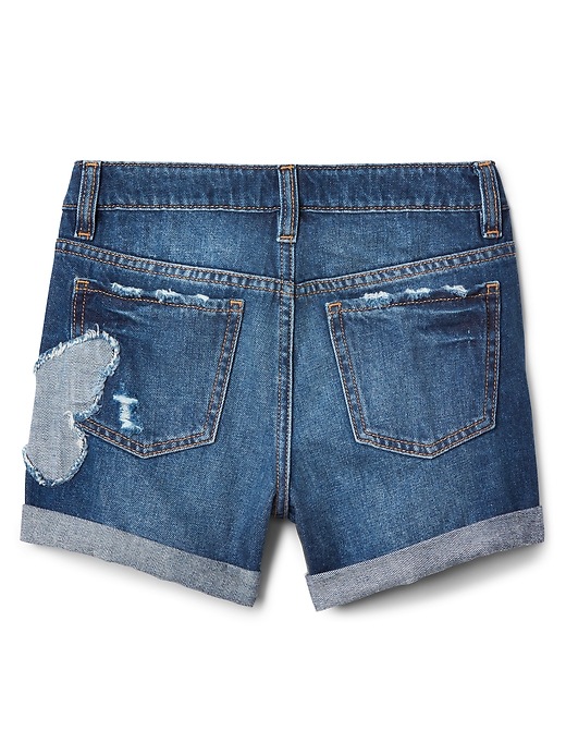 Image number 3 showing, Kids Gap for Good Girlfriend Shorts with Butterfly in Distressed