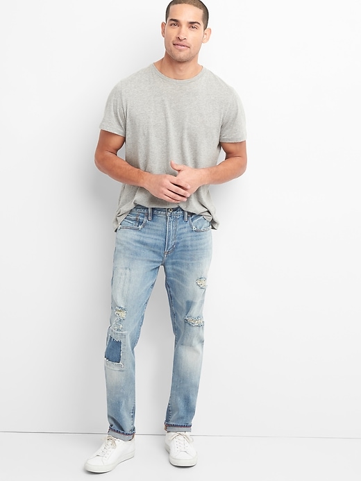Image number 3 showing, Cone Denim&#174 Destructed Jeans in Skinny Fit with GapFlex