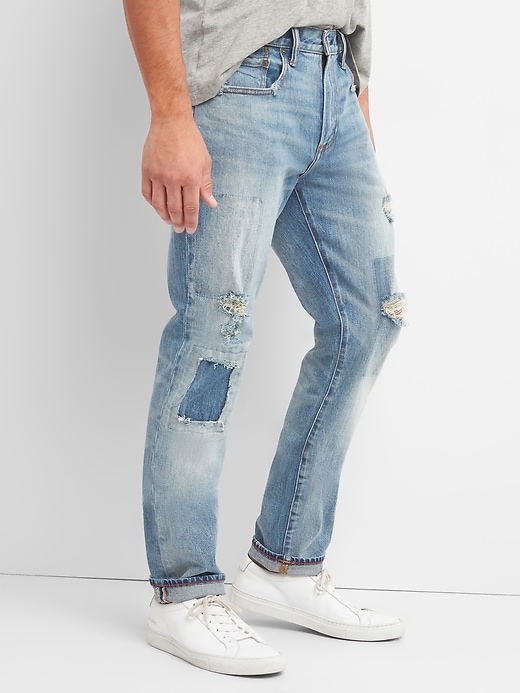 Image number 5 showing, Cone Denim&#174 Destructed Jeans in Skinny Fit with GapFlex