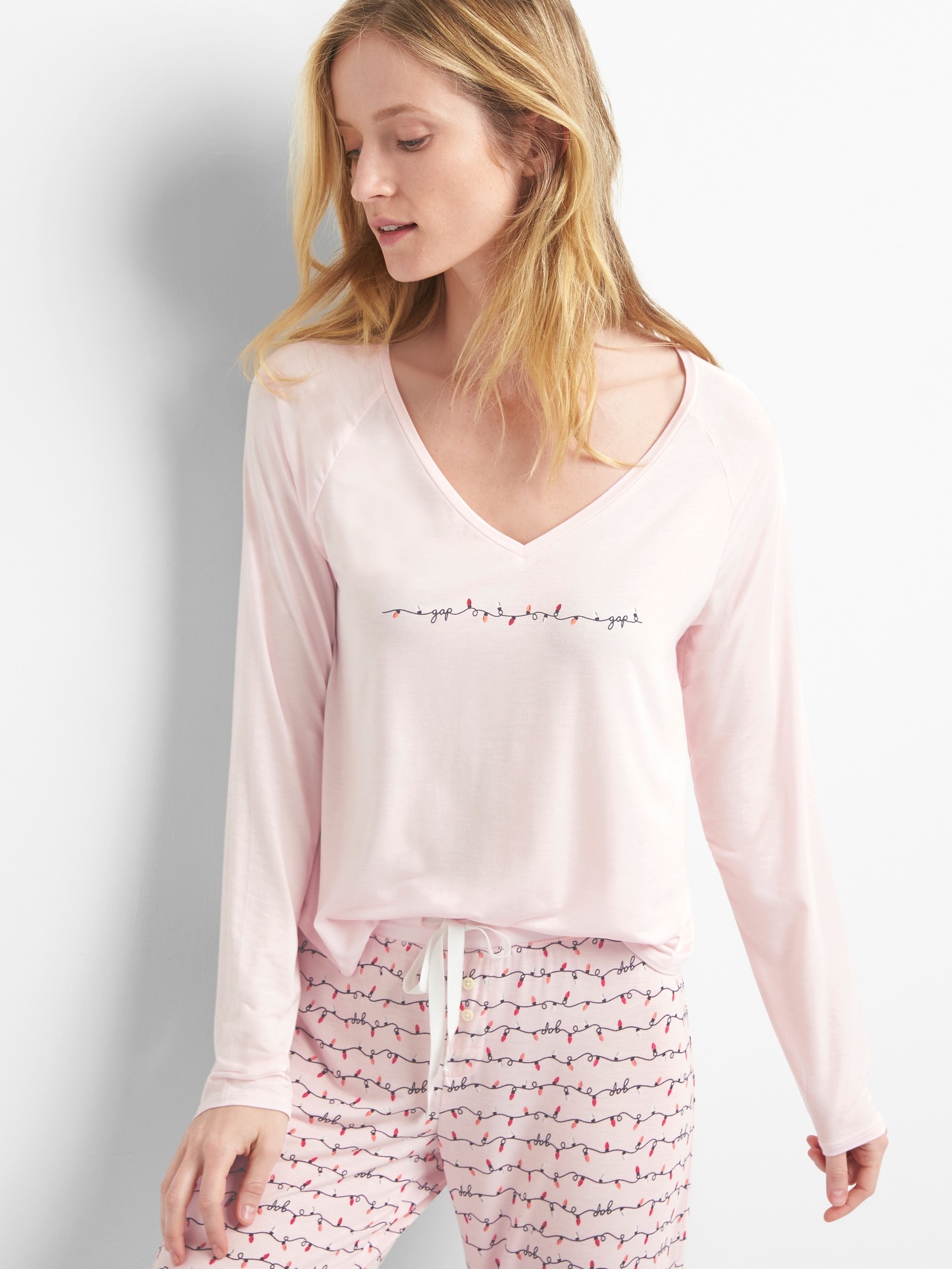 Long Sleeve Sleep TShirt in Modal Gap