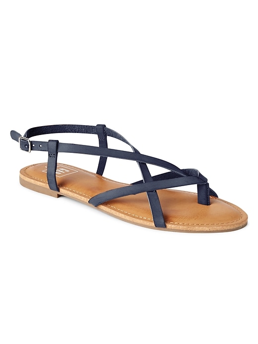 View large product image 1 of 1. Strappy Flat Sandals