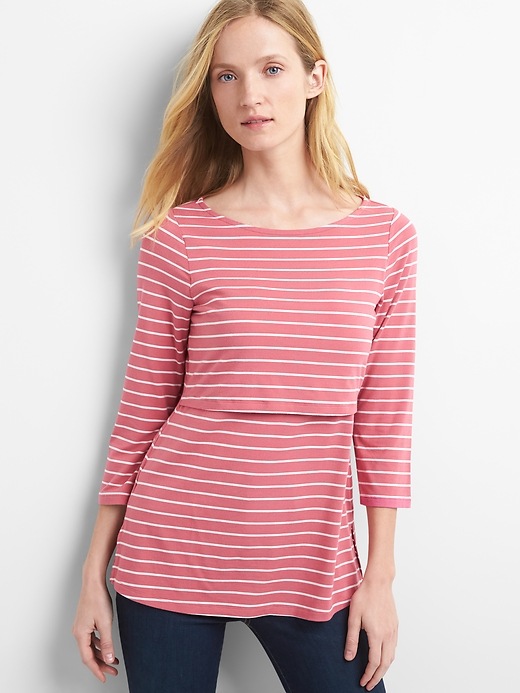 Image number 5 showing, Maternity Layer Nursing T-Shirt