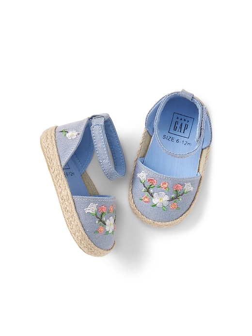View large product image 1 of 1. Embroidery Espadrille Sandal