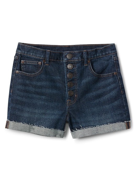 Image number 6 showing, Washwell High Rise 3" Denim Shorts with Button-Fly