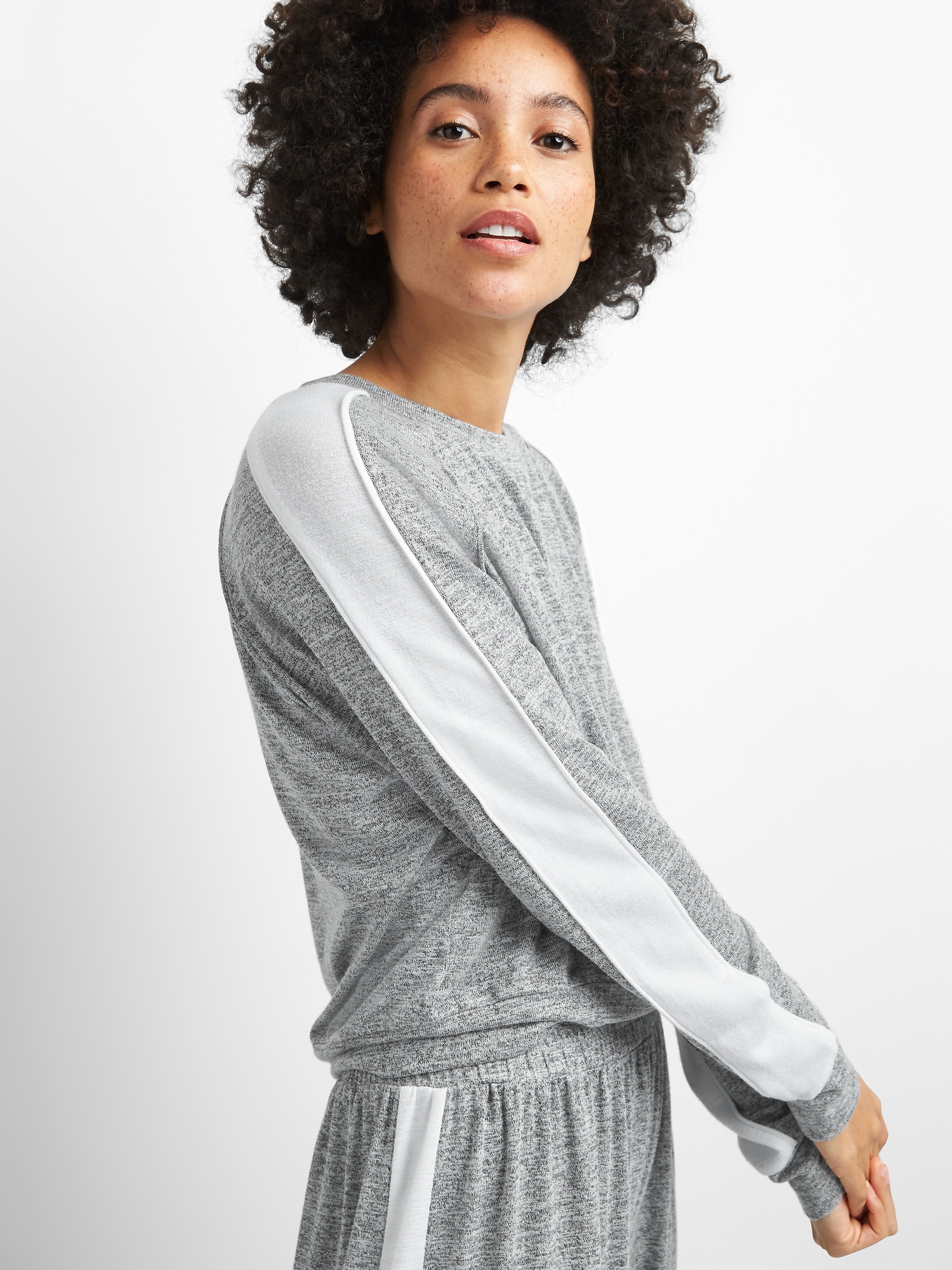Sleeping Love Long T-shirt Raglan Sleeve Side Pocket For Women's main image 0