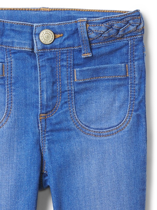 Image number 3 showing, Superdenim Braid-Belt Skinny Jeans with Fantastiflex