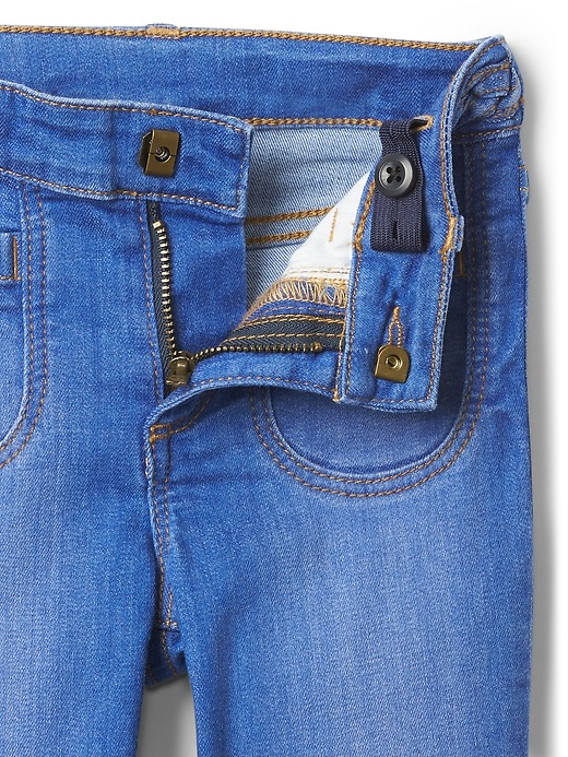 Image number 4 showing, Superdenim Braid-Belt Skinny Jeans with Fantastiflex