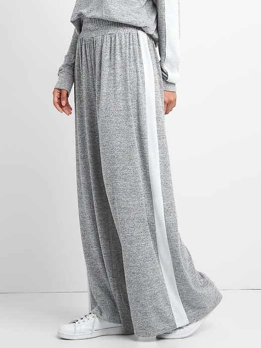 Image number 5 showing, Extra-Wide Leg Softspun Pants with Side Stripe