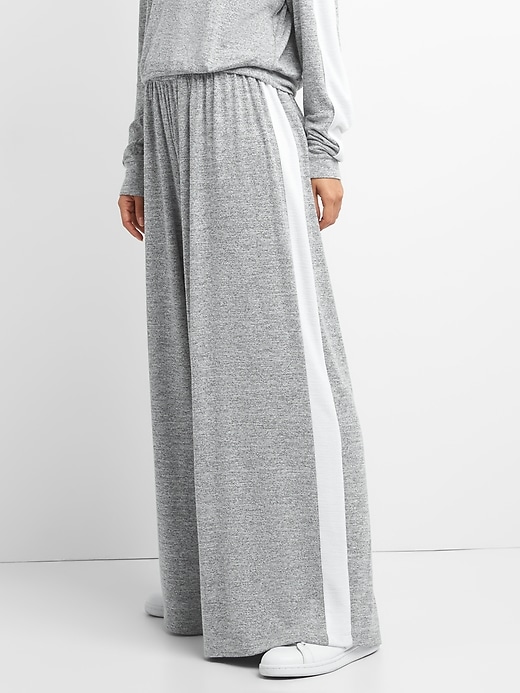 Image number 1 showing, Extra-Wide Leg Softspun Pants with Side Stripe