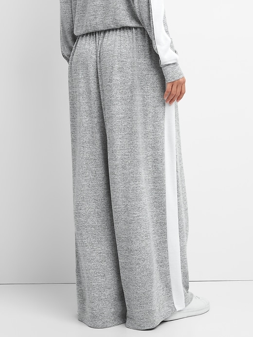 Image number 2 showing, Extra-Wide Leg Softspun Pants with Side Stripe