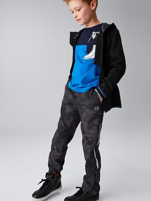2 of 8 showing, with the color true black of product GapFit kids zip hoodie