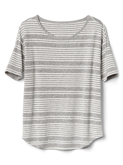 Image number 6 showing, Softspun Stripe Elbow-Length Sleeve Round Neck T-Shirt