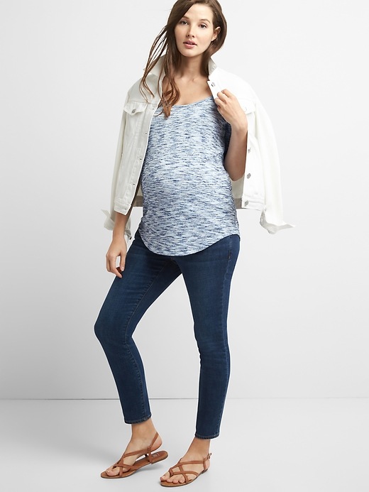 Image number 3 showing, Maternity Soft Spun Short Sleeve Scoopneck T-Shirt
