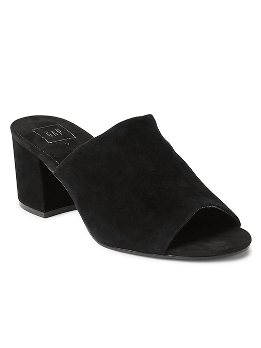 Image number 3 showing, Open-Toe Block Heel Mules