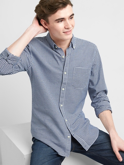 Image number 4 showing, Oxford micro gingham standard fit shirt