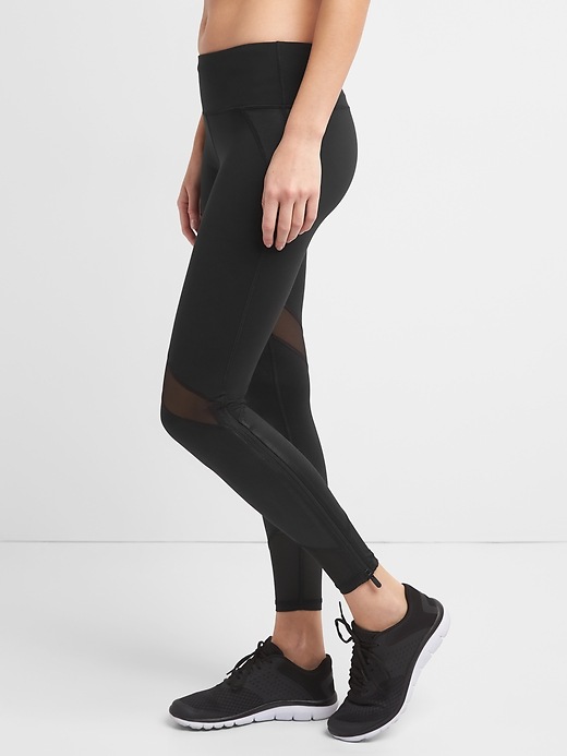 Image number 3 showing, GFast Blackout 7/8 Mesh and Shine Leggings