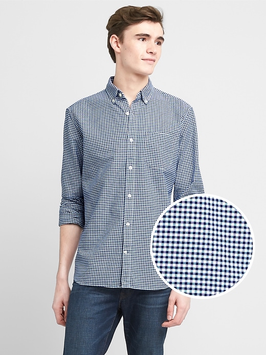 Image number 1 showing, Oxford micro gingham standard fit shirt