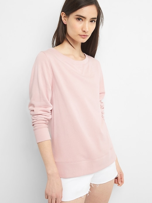 Image number 7 showing, Lace-Up Back Pullover Sweatshirt