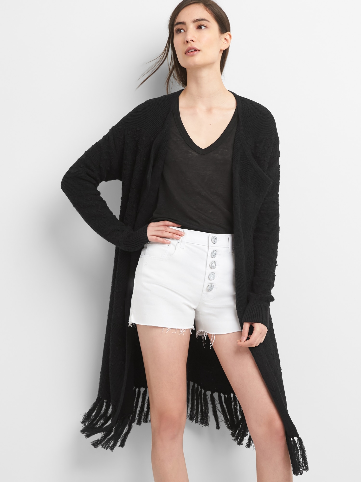Gap discount fringe cardigan