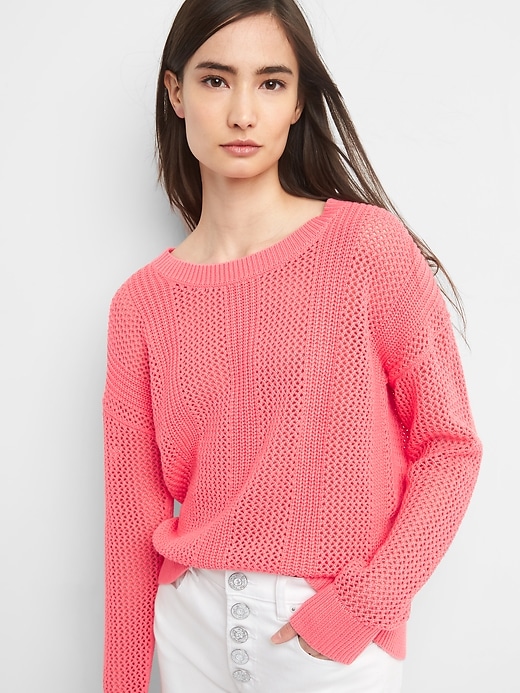 Image number 7 showing, Open-Stitch Pullover Sweater