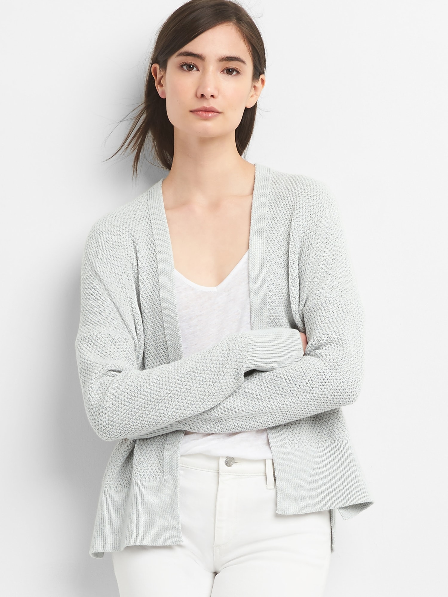 Gap textured open front cardigan shop