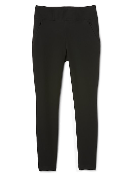 Image number 6 showing, Zip Leggings with Wide Waistband in Bi-Stretch
