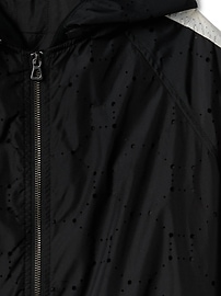 View large product image 7 of 7. GapFit Lightweight Perforated Hooded Bomber Jacket