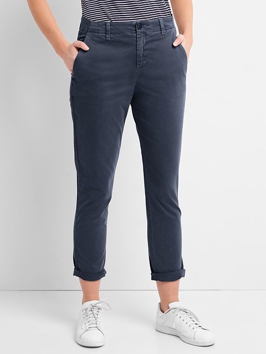 Image number 1 showing, Girlfriend Twill Stripe Khakis