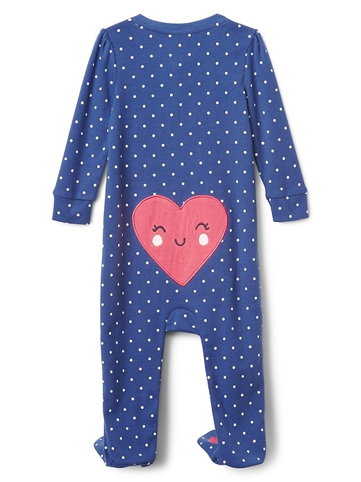 Image number 2 showing, Favorite Dot Heart Footed One-Piece