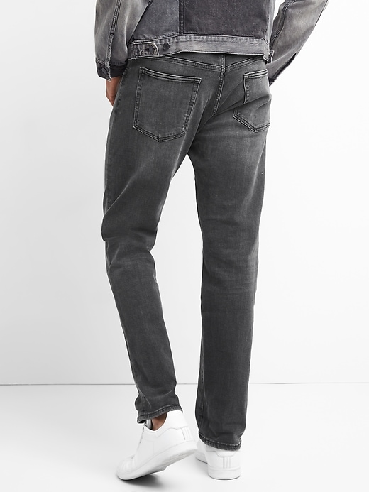 2 of 8 showing, with the color washed black of product Slim Straight Jeans With Gapflex