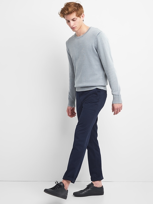 Image number 3 showing, Pullover Crewneck Sweater in Combed Cotton