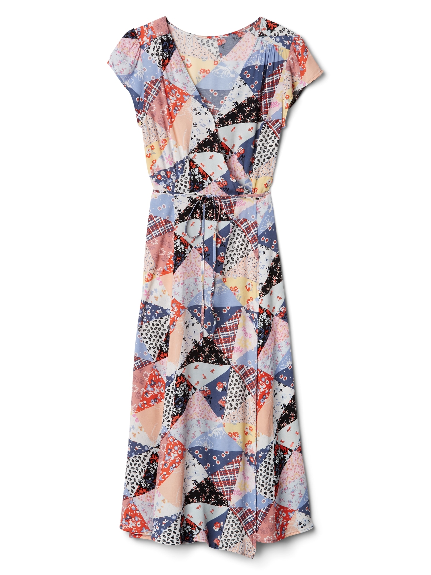 Gap floral print midi wrap dress hotsell