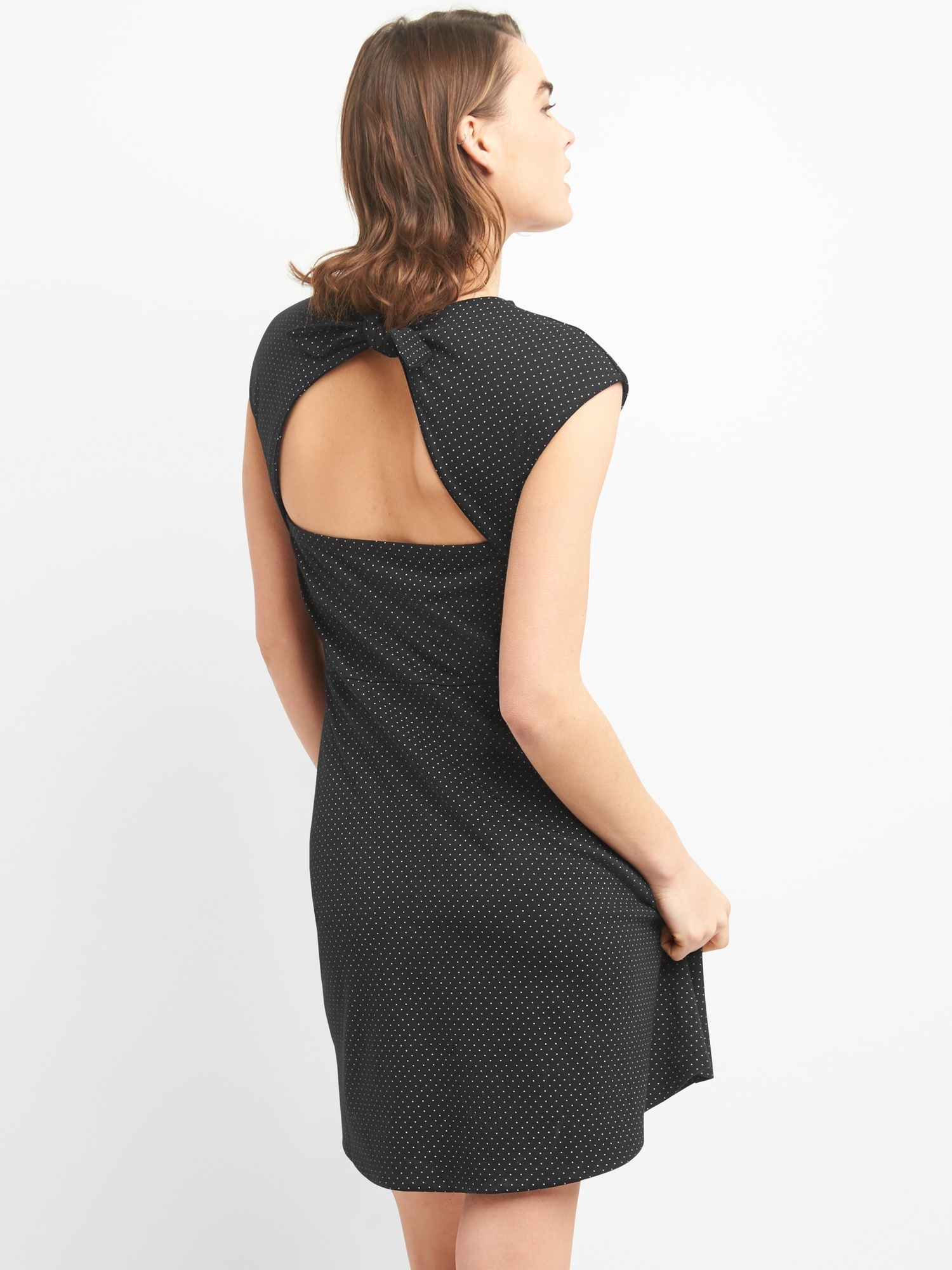 Bunny Tie Fit and Flare Dress in Ponte Gap