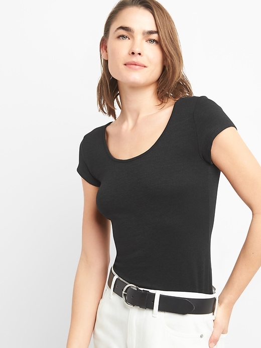 View large product image 1 of 1. Softspun Short Sleeve Ballet-Back T-Shirt