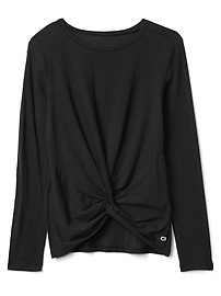 View large product image 5 of 5. GapFit Twist-Front Long Sleeve Top