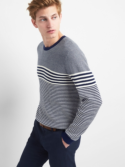 Image number 7 showing, Stripe Crewneck Pullover Sweater