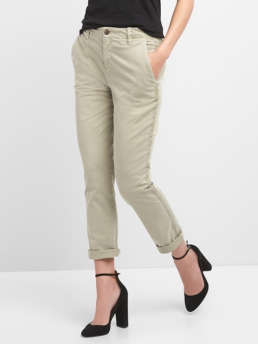 Image number 6 showing, Girlfriend Twill Stripe Khakis