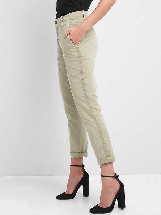 Image number 3 showing, Girlfriend Twill Stripe Khakis