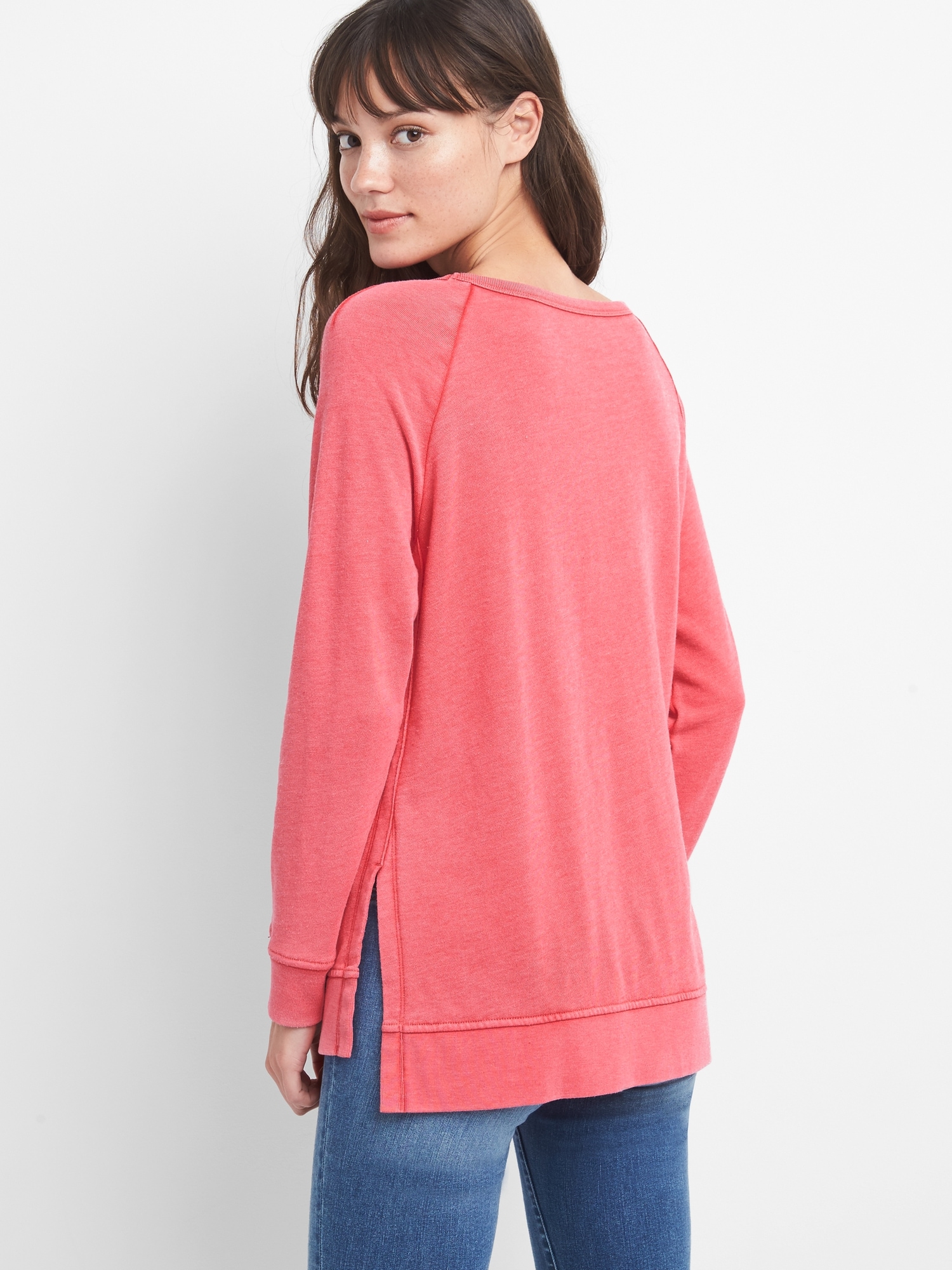Pullover Raglan Sweatshirt Tunic Gap